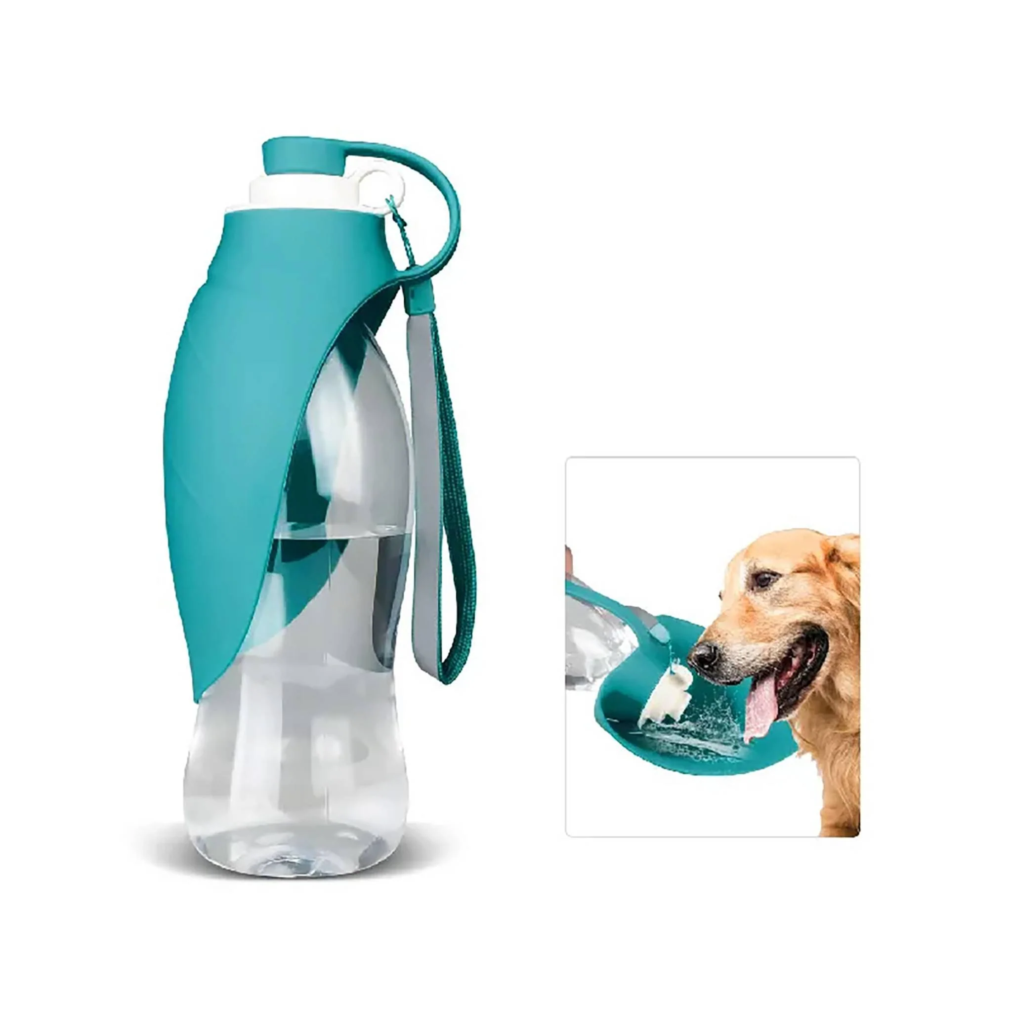 Henry Wag Pet Water Bottle With Leaf Bowl - Image 4